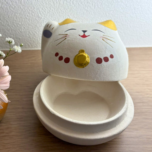 和紙張り陶器美濃まねき ハチワレ