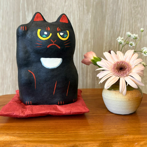 はりこーシカ 招き猫(黒)